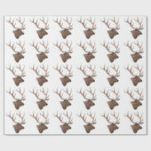 Papier Cadeau Tête d'Elk (Plat)