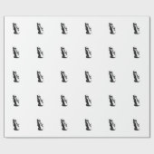 Papier Cadeau Tête d'île de Pâques (Plat)