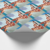 Papier Cadeau Tête rouge avec broche Spyglass vers le haut (Coin)