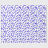 Papier Cadeau Têtes de fleurs violettes (Plat)