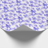 Papier Cadeau Têtes de fleurs violettes (Coin)