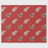 Papier Cadeau Têtes et Tails Ginger Chat Motif de Noël (Plat)