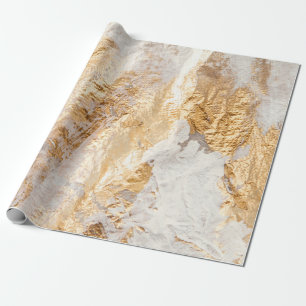 Papier Cadeau Tex Arrière - plan Peint Moderne Blanc Et Or