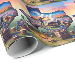 Papier Cadeau Texas BBQ Party 4