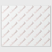 Papier Cadeau texte d'aide d'entrée en or faux rose moderne (Plat)