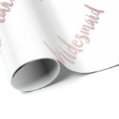 Papier Cadeau texte d'aide d'entrée en or faux rose moderne (Coin rond)