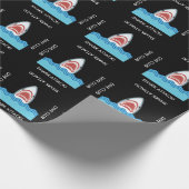 Papier Cadeau Texte de coutume d'attaque de requin de Funn (Coin)