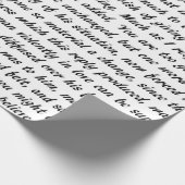 Papier Cadeau Texte de fierté et de préjudice (Coin)