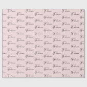 Papier Cadeau Texte de mariage Forever dans un script moderne  (Plat)