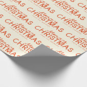 Papier Cadeau Texte de Noël Joyeux écrit à la main (Coin)