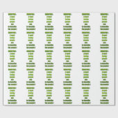 Papier Cadeau Texte drôle non mûr (Plat)