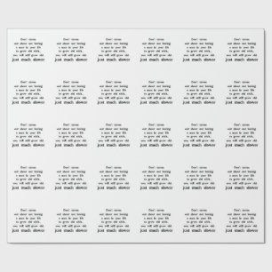 Papier Cadeau Texte drôle sur les femmes et les hommes.