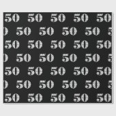 Papier Cadeau Texte du 50e anniversaire (Plat)