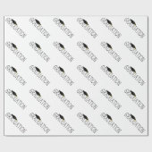 Papier Cadeau Texte du diplôme avec Casquette (Plat)