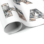 Papier Cadeau Texte en granit dur (Coin rond)
