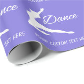 Papier Cadeau Texte fait sur commande de DANSE et papier (Coin rond)