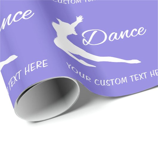 Papier Cadeau Texte fait sur commande de DANSE et papier (Coin rond)