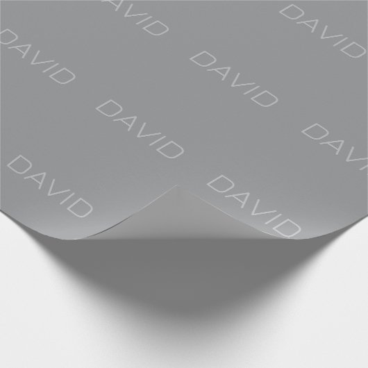 Papier Cadeau Texte gris d'apparence tridimensionnelle simple (Coin)