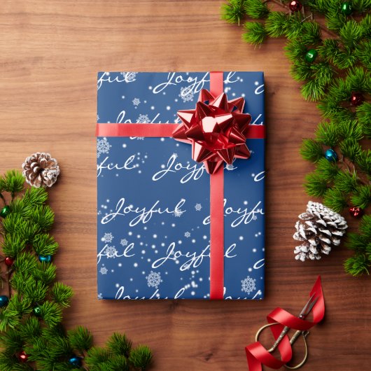 Papier Cadeau Texte Joyeux De Noël Dans Les Snowflakes (Cadeau de vacances)