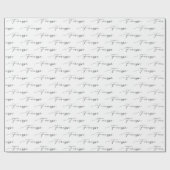 Papier Cadeau Texte mariage FOREVER en blanc (Plat)