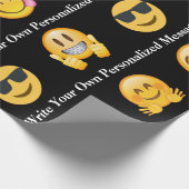 Papier Cadeau Texte/message Emoji personnalisé (Coin)