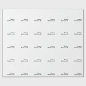 Papier Cadeau Texte moderne élégant et rétro | Gris (Plat)