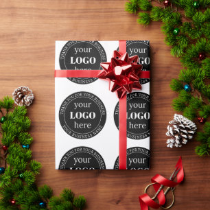 Papier Cadeau Texte modifiable et votre logo ou autre conception