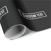 Papier Cadeau Texte modifiable moderne dans le cadre style logo  (Coin rond)