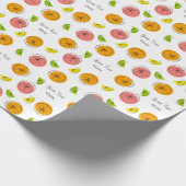Papier Cadeau Texte multiple Citrus (Coin)