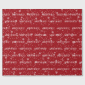 Papier Cadeau Texte NEUF OU JOLI Dans Les Snowflakes (Plat)
