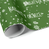 Papier Cadeau Texte NEUF OU JOLI Dans Les Snowflakes (Coin rond)