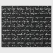 Papier Cadeau Texte NEUF OU JOLI Dans Les Snowflakes Wrapping Pa (Plat)