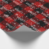 Papier Cadeau Texte Noel FOU Dans Les Snowflakes (Coin)