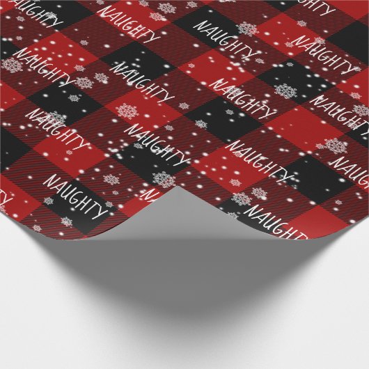 Papier Cadeau Texte Noel FOU Dans Les Snowflakes (Coin)