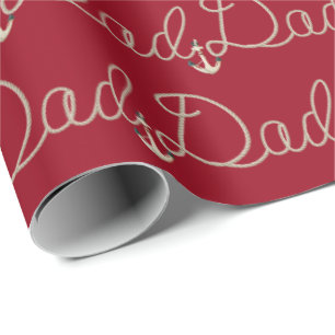 Papier Cadeau Texte papa dans la conception de corde nautique