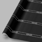 Papier Cadeau Texte personnalisable | Bold Modern Black & White