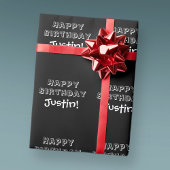 Papier Cadeau Texte personnalisable Joyeux anniversaire