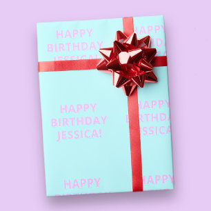 Papier Cadeau Texte personnalisable Joyeux anniversaire à n'impo