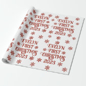 Papier Cadeau Texte personnalisé de premier Noël (Déroulé)