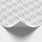 Papier Cadeau Texte personnalisé, Papier d'emballage du logo pou (Coin)