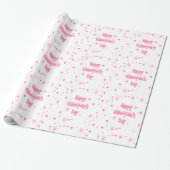 Papier Cadeau Texte rose rouge valentin (Déroulé)