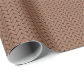 Papier Cadeau Textile Brown (Coin rond)
