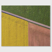 Papier Cadeau textile jaune et brun (Plat)