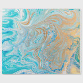 Papier Cadeau texture Abstraite en marbre bleu (Plat)