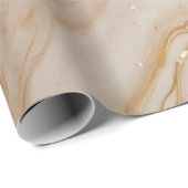 Papier Cadeau texture Abstraite en marbre d'ivoire avec accents  (Coin rond)