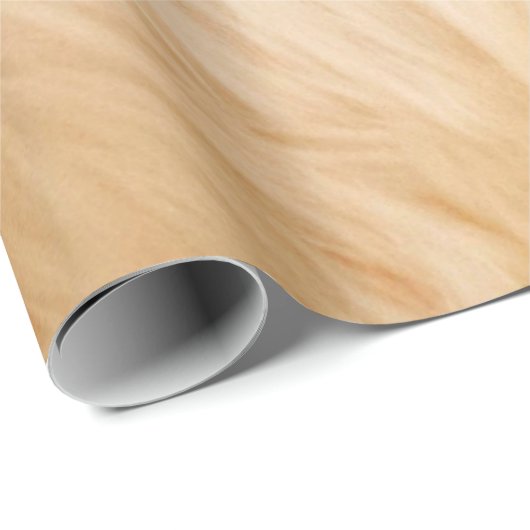 Papier Cadeau Texture animale de fourrure de chèvre (Coin rond)