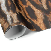 Papier Cadeau texture arrière - plan de fourrure de léopard (Coin rond)