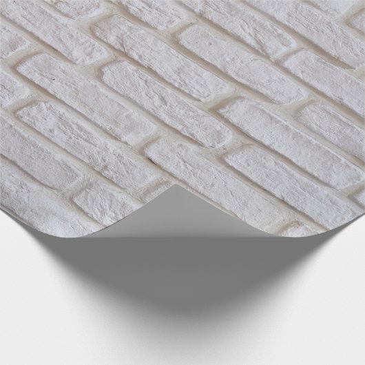 Papier Cadeau Texture blanche de brique (Coin)