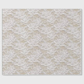Papier Cadeau Texture blanche et bronzage de dentelle (Plat)