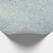 Papier Cadeau Texture bleu-clair de jeans de denim (Coin)